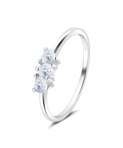 Heart CZ Silver Ring NSR-4318